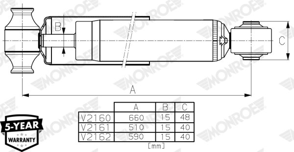 AMORTIZOR MONROE V2161 - Compatibil cu FORD