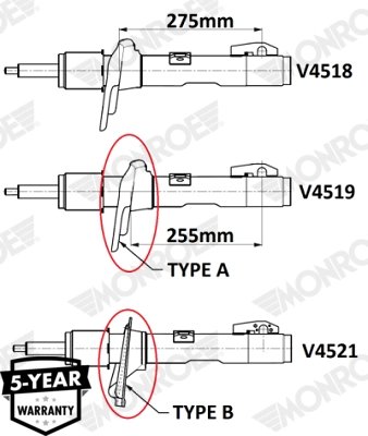 AMORTIZOR MONROE V4519 - Compatibil cu FORD