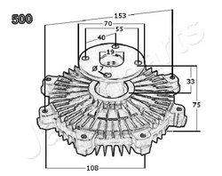 CUPLA VENTILATOR RADIATOR JAPANPARTS VC-500 - Compatibil cu CHRYSLER, HYUNDAI, MITSUBISHI