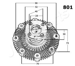 Cupla ventilator radiator Japanparts VC-801