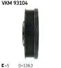 Fulie arbore cotit / vibrochen SKF VKM 93104