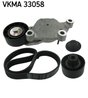 Set curea transmisie cu caneluri SKF VKMA 33058