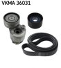 SET CUREA TRANSMISIE CU CANELURI SKF VKMA 36031 - Compatibil cu RENAULT