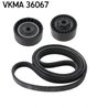 SET CUREA TRANSMISIE CU CANELURI SKF VKMA 36067 - Compatibil cu DACIA, NISSAN, PROTON, RENAULT