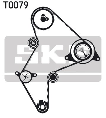 Set distributie curea si pompa apa SKF VKMC 03251