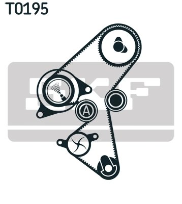 Set distributie curea si pompa apa SKF VKMC 03259