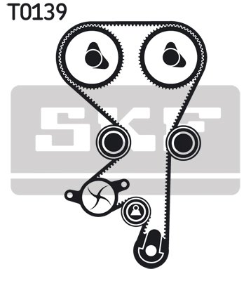 SET DISTRIBUTIE CUREA SI POMPA APA SKF VKMC 05150-1 - Compatibil cu OPEL, VAUXHALL