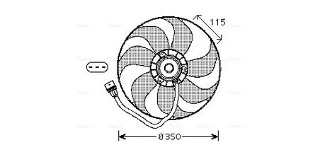 VENTILATOR RADIATOR RACIRE AVA QUALITY COOLING VN7521 - Compatibil cu AUDI, SEAT, SKODA, VW
