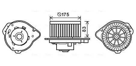 VENTILATOR HABITACLU AVA QUALITY COOLING VO8174 - Compatibil cu VOLVO
