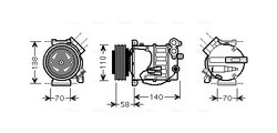 COMPRESOR CLIMATIZARE AVA QUALITY COOLING VOAK144 - Compatibil cu VOLVO