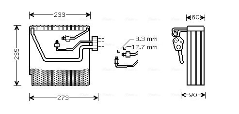 EVAPORATOR AER CONDITIONAT AVA QUALITY COOLING VOV111 - Compatibil cu VOLVO