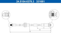 FURTUN FRANA ATE 24.5104-0378.3 - Compatibil cu ABARTH, CHRYSLER, FIAT, LANCIA
