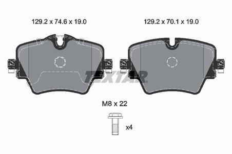 Set placute frana Textar 2561705