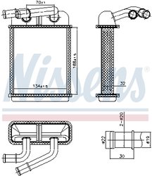 Schimbator caldura incalzire habitaclu Nissens 707313