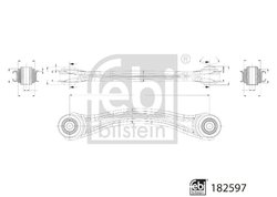 BRAT SUSPENSIE FEBI BILSTEIN 182597 - Compatibil cu MERCEDES-BENZ
