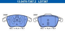 Set placute frana ATE 13.0470-7367.2