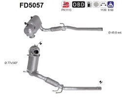 FILTRU DE PARTICULE AS FD5057 - Compatibil cu SEAT, SKODA, VW