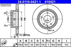 Disc frana ATE 24.0110-0421.1