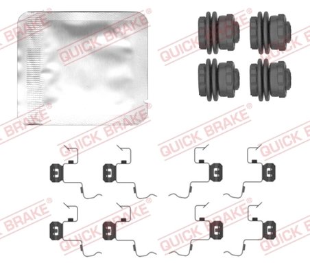 SET ACCESORII PLACUTE FRANA QUICK BRAKE 109-0156 - Compatibil cu CITROEN, DS, MAZDA, MERCEDES-BENZ, OPEL, PEUGEOT, TOYOTA, VAUXH