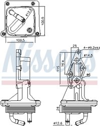 RADIATOR ULEI / TERMOFLOT NISSENS 91375 - Compatibil cu NISSAN