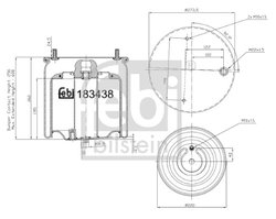 Burduf suspensie pneumatica Febi Bilstein 183438