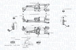 Sistem stergator parbriz Magneti Marelli 064351702010