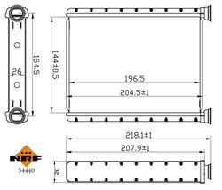 SCHIMBATOR CALDURA INCALZIRE HABITACLU NRF 54440 - Compatibil cu DAIHATSU, TOYOTA