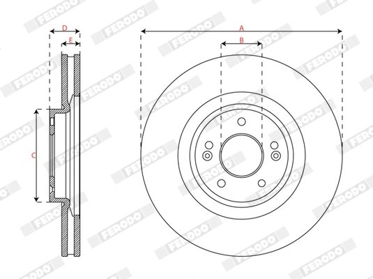Disc frana Ferodo DDF3074C
