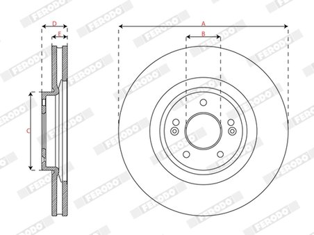 Disc frana Ferodo DDF3074C