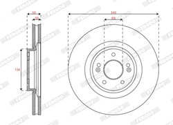 Disc frana Ferodo DDF3074C
