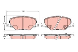 Set placute frana TRW GDB2424
