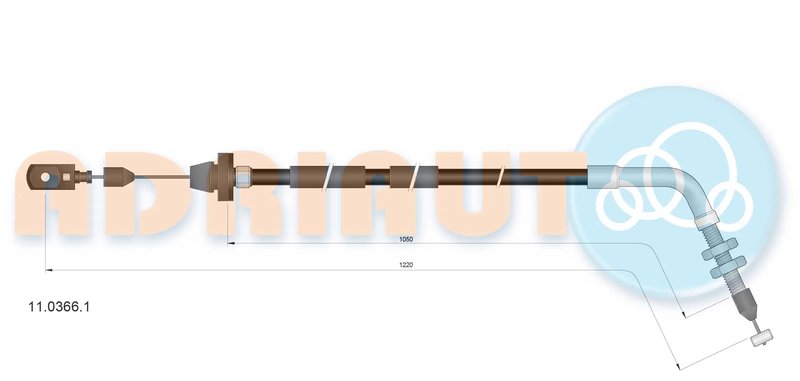 CABLU ACCELERATIE ADRIAUTO 11.0366.1 - Piesa auto compatibila cu mai multe marci