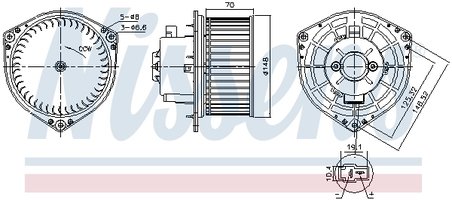 VENTILATOR HABITACLU NISSENS 87454 - Compatibil cu CHEVROLET, DAEWOO
