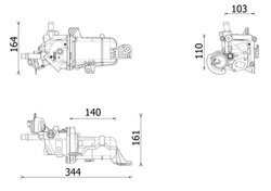 RADIATOR RECIRCULARE GAZE ESAPAMENT MAHLE CE 49 000P - Compatibil cu FIAT, OPEL, RENAULT
