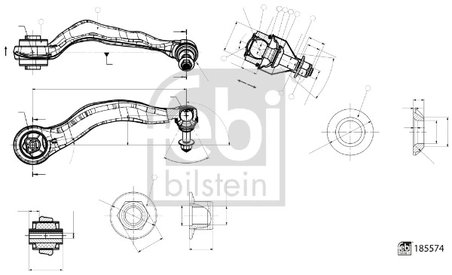 BRAT SUSPENSIE FEBI BILSTEIN 185574 - Compatibil cu BMW, BMW (BRILLIANCE)