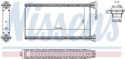 SCHIMBATOR CALDURA INCALZIRE HABITACLU NISSENS 707288 - Compatibil cu SUBARU