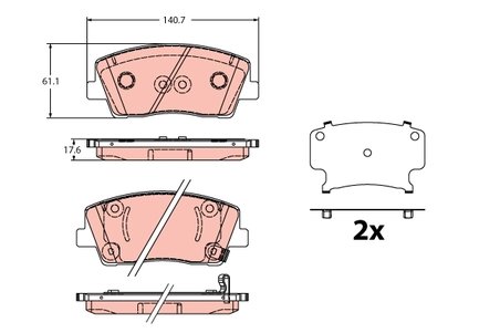 Set placute frana TRW GDB2375