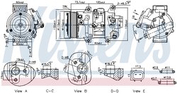 COMPRESOR CLIMATIZARE NISSENS 891069 - Compatibil cu PONTIAC, TOYOTA