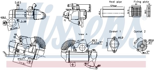 RADIATOR RECIRCULARE GAZE ESAPAMENT NISSENS 989494 - Compatibil cu MERCEDES-BENZ, NISSAN, RENAULT