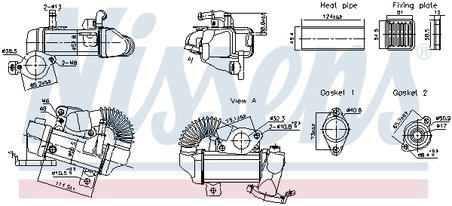 RADIATOR RECIRCULARE GAZE ESAPAMENT NISSENS 989494 - Compatibil cu MERCEDES-BENZ, NISSAN, RENAULT