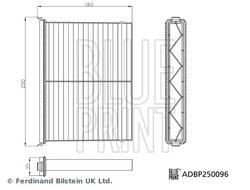 FILTRU AER HABITACLU BLUE PRINT ADBP250096 - Compatibil cu MAZDA