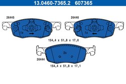 Set placute frana ATE 13.0460-7365.2