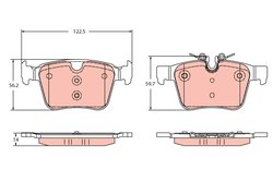 SET PLACUTE FRANA TRW GDB2351 - Compatibil cu JAGUAR