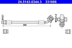 FURTUN FRANA ATE 24.5143-0344.3 - Compatibil cu OPEL, VAUXHALL