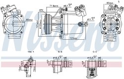 COMPRESOR CLIMATIZARE NISSENS 890950 - Compatibil cu OPEL, SUZUKI, VAUXHALL