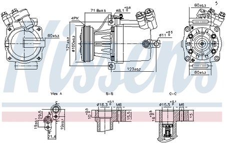 COMPRESOR CLIMATIZARE NISSENS 890950 - Compatibil cu OPEL, SUZUKI, VAUXHALL