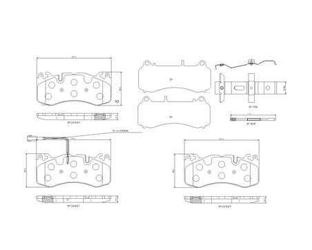 SET PLACUTE FRANA BREMBO P 48 005 - Compatibil cu MASERATI