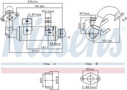Radiator recirculare gaze esapament Nissens 989405