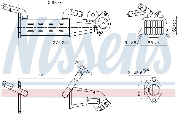 Radiator recirculare gaze esapament Nissens 989451