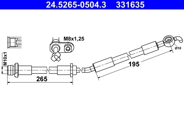 FURTUN FRANA ATE 24.5265-0504.3 - Compatibil cu TOYOTA